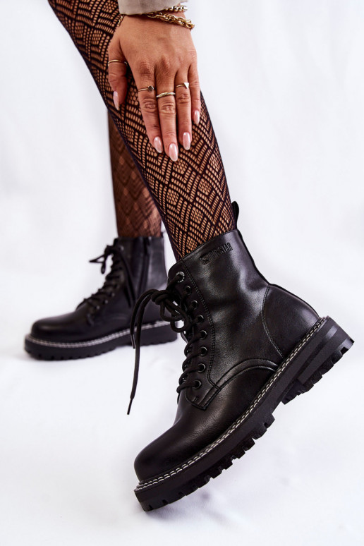 Femminile Stivali con una piattaforma Big Star KK274538 colore nero