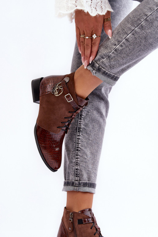 Stivali da donna Calzature Deveciejka 5743A-02 colore marrone