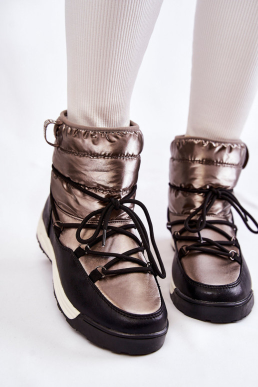 Femminile Stivali da neve Memory Foam Big Star KK274275 grigio-colore nero Femminile Stivali da neve Memory Foam Big Star KK274275 grigio-colore nero