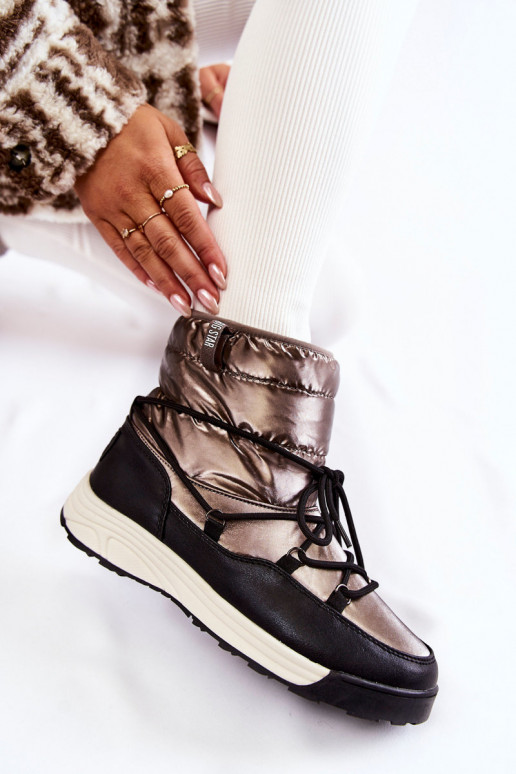 Femminile Stivali da neve Memory Foam Big Star KK274275 grigio-colore nero Femminile Stivali da neve Memory Foam Big Star KK274275 grigio-colore nero