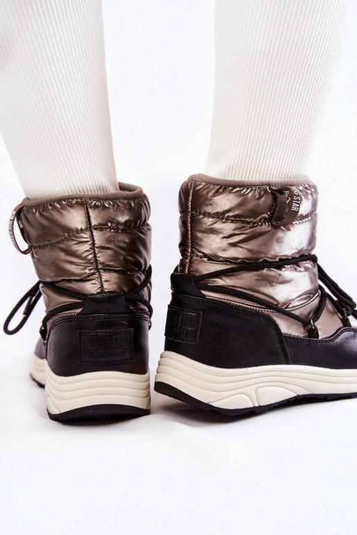 Femminile Stivali da neve Memory Foam Big Star KK274275 grigio-colore nero Femminile Stivali da neve Memory Foam Big Star KK274275 grigio-colore nero