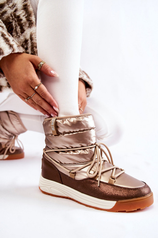 Femminile Stivali da neve Memory Foam Big Star KK274276 oro-colore marrone Femminile Stivali da neve Memory Foam Big Star KK274276 oro-colore marrone