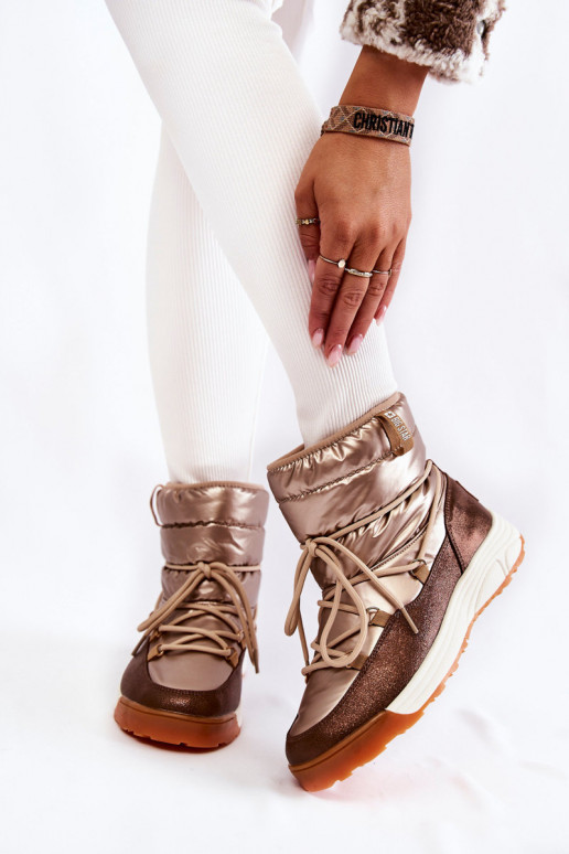 Femminile Stivali da neve Memory Foam Big Star KK274276 oro-colore marrone Femminile Stivali da neve Memory Foam Big Star KK274276 oro-colore marrone