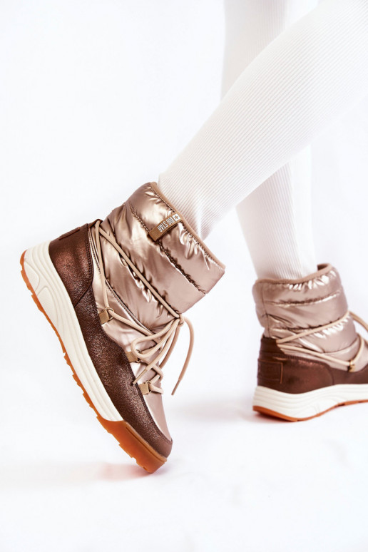 Femminile Stivali da neve Memory Foam Big Star KK274276 oro-colore marrone Femminile Stivali da neve Memory Foam Big Star KK274276 oro-colore marrone