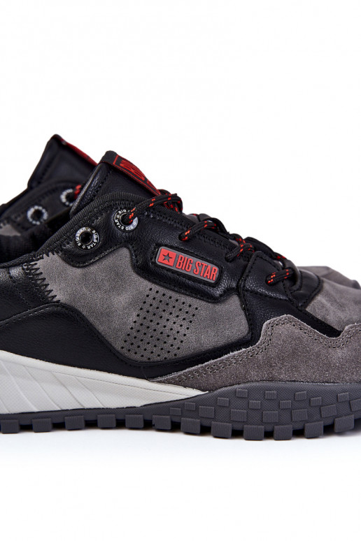 Deveschio Elegantello classico scarpe da ginnastica Memory Foam Big Star KK174271 colore grigio