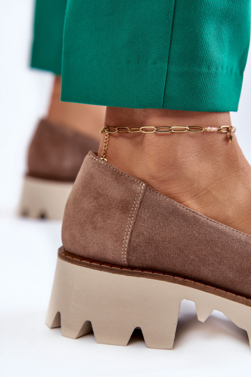 dalla pelle scamosciata scarpe con ornamenti Laura Messi 2489 colore marrone dalla pelle scamosciata scarpe con ornamenti Laura Messi 2489 colore marrone