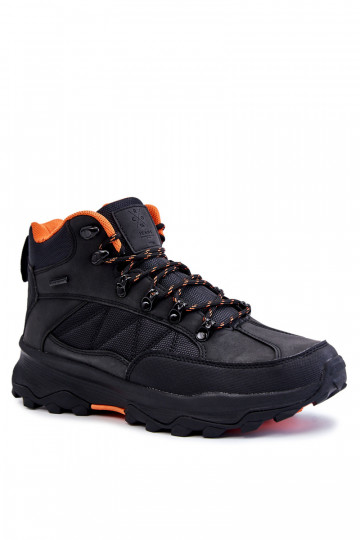 Stivali da trekking isolati da uomo Cross Jeans KK1R4018C neri