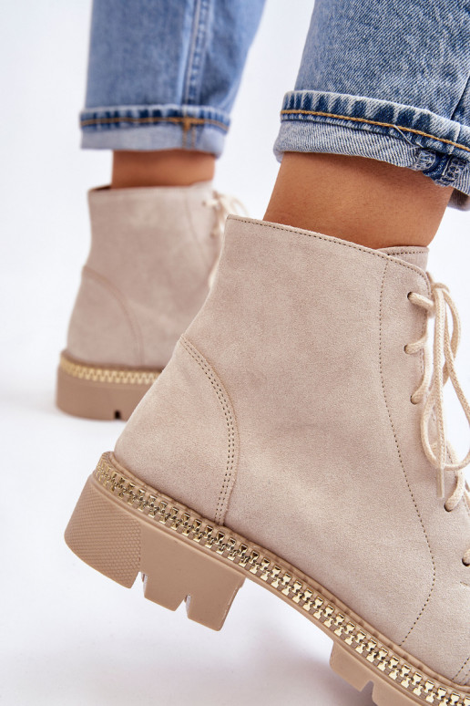 Stivali con tacchi larghi LeAski Shoes 3285 colore avorio Stivali con tacchi larghi LeAski Shoes 3285 colore avorio