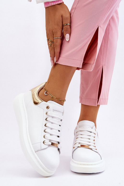 Femminile scarpe da ginnastica GOE LL2N4011 Bianco-colore dorato Femminile scarpe da ginnastica GOE LL2N4011 Bianco-colore dorato