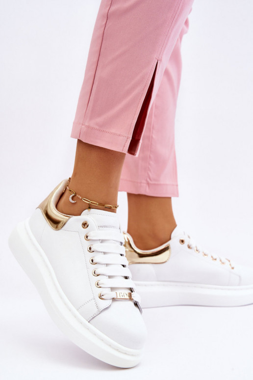 Femminile scarpe da ginnastica GOE LL2N4011 Bianco-colore dorato Femminile scarpe da ginnastica GOE LL2N4011 Bianco-colore dorato