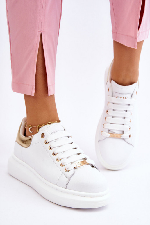 Femminile scarpe da ginnastica GOE LL2N4011 Bianco-colore dorato Femminile scarpe da ginnastica GOE LL2N4011 Bianco-colore dorato