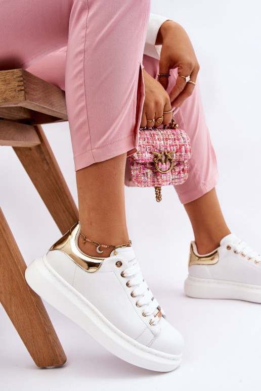 Femminile scarpe da ginnastica GOE LL2N4011 Bianco-colore dorato Femminile scarpe da ginnastica GOE LL2N4011 Bianco-colore dorato