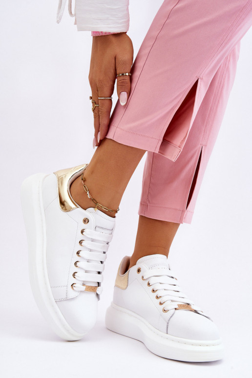 Femminile scarpe da ginnastica GOE LL2N4011 Bianco-colore dorato Femminile scarpe da ginnastica GOE LL2N4011 Bianco-colore dorato