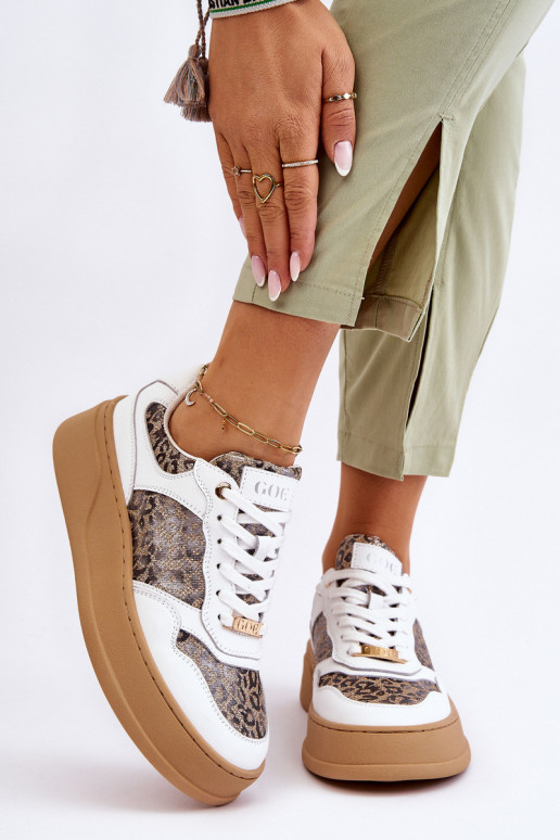 Femminile Scarpe da ginnastica comode GOE LL2N4052 Bianco-beige Femminile Scarpe da ginnastica comode GOE LL2N4052 Bianco-beige