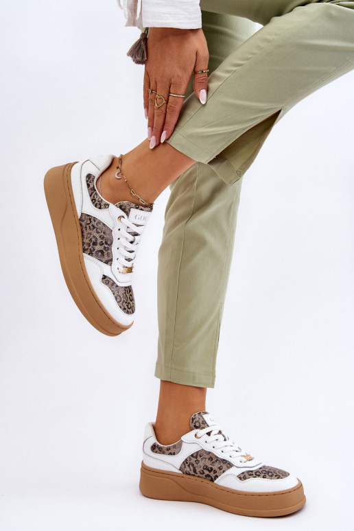 Femminile Scarpe da ginnastica comode GOE LL2N4052 Bianco-beige Femminile Scarpe da ginnastica comode GOE LL2N4052 Bianco-beige