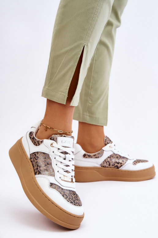 Femminile Scarpe da ginnastica comode GOE LL2N4052 Bianco-beige Femminile Scarpe da ginnastica comode GOE LL2N4052 Bianco-beige