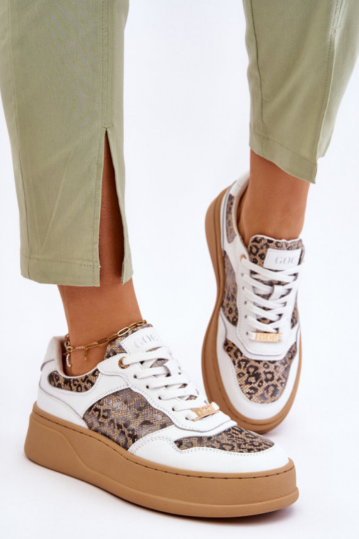 Femminile Scarpe da ginnastica comode GOE LL2N4052 Bianco-beige Femminile Scarpe da ginnastica comode GOE LL2N4052 Bianco-beige