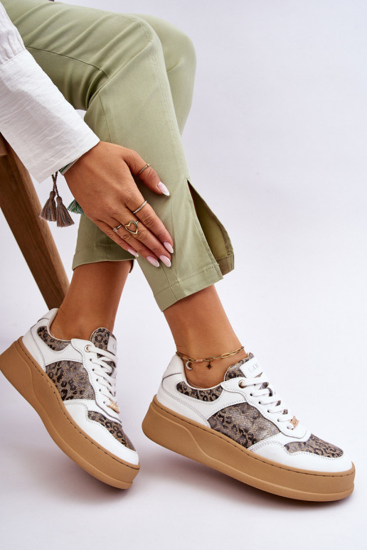 Femminile Scarpe da ginnastica comode GOE LL2N4052 Bianco-beige Femminile Scarpe da ginnastica comode GOE LL2N4052 Bianco-beige