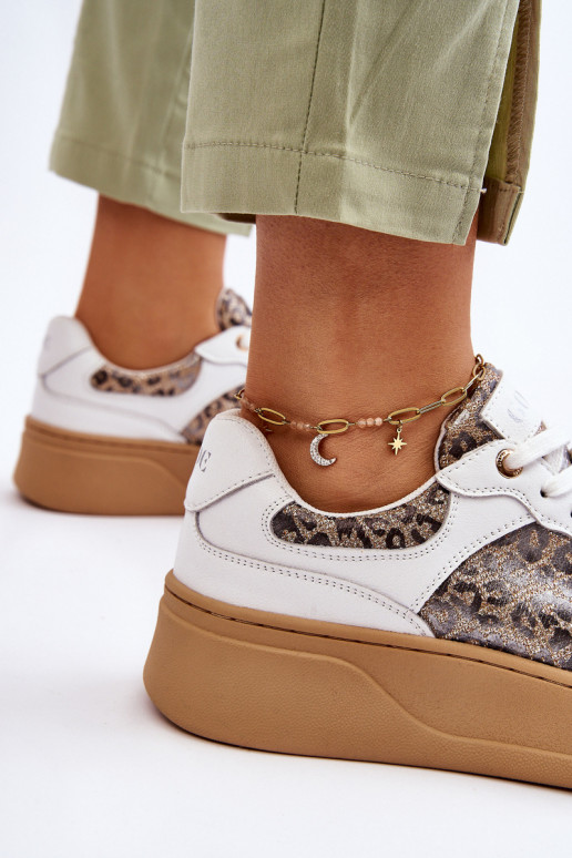 Femminile Scarpe da ginnastica comode GOE LL2N4052 Bianco-beige Femminile Scarpe da ginnastica comode GOE LL2N4052 Bianco-beige