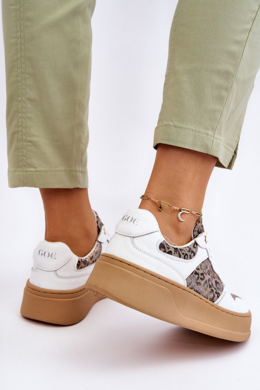 Femminile Scarpe da ginnastica comode GOE LL2N4052 Bianco-beige Femminile Scarpe da ginnastica comode GOE LL2N4052 Bianco-beige