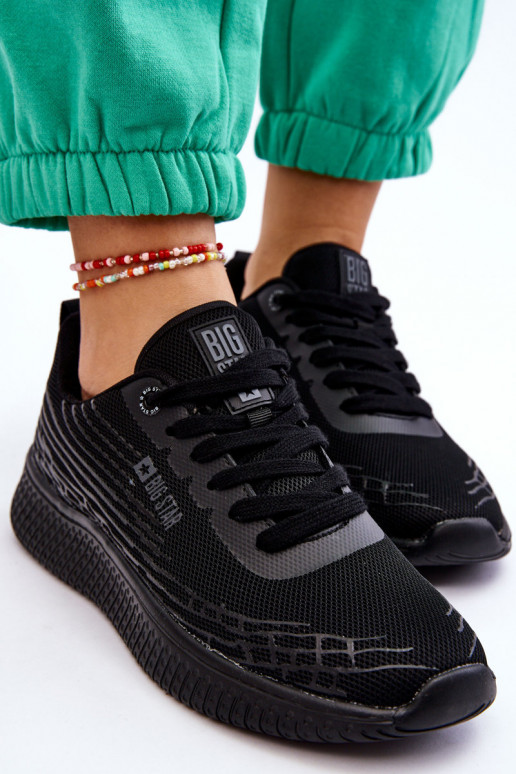 Femminile griglia scarpe da ginnastica Memory Foam System Big Star LL274662 colore nero Femminile griglia scarpe da ginnastica Memory Foam System Big Star LL274662 colore nero