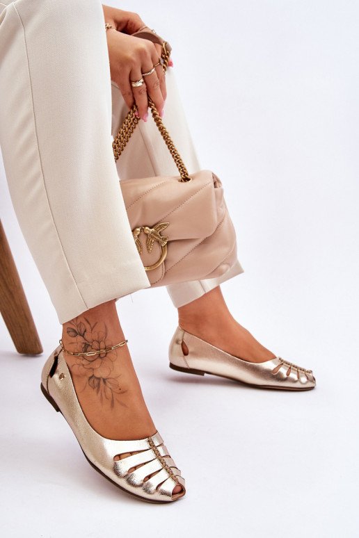 Zazoo 10009 Comode ballerine in pelle naturale Femminile colore dorato Zazoo 10009 Comode ballerine in pelle naturale Femminile colore dorato