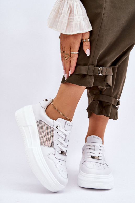 Femminile Elegantello classico scarpe da ginnastica GOE LL2N4060 Colore bianco Femminile Elegantello classico scarpe da ginnastica GOE LL2N4060 Colore bianco