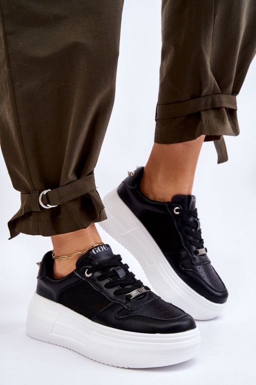 Femminile Elegantello classico scarpe da ginnastica GOE LL2N4061 colore nero Femminile Elegantello classico scarpe da ginnastica GOE LL2N4061 colore nero