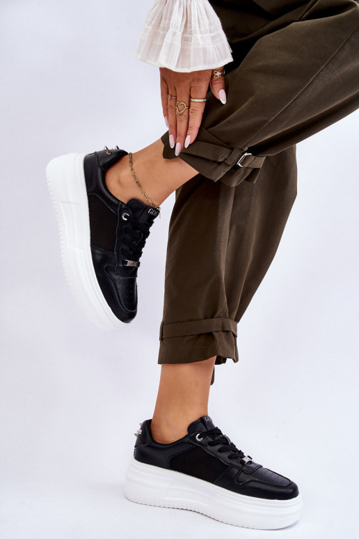 Femminile Elegantello classico scarpe da ginnastica GOE LL2N4061 colore nero Femminile Elegantello classico scarpe da ginnastica GOE LL2N4061 colore nero