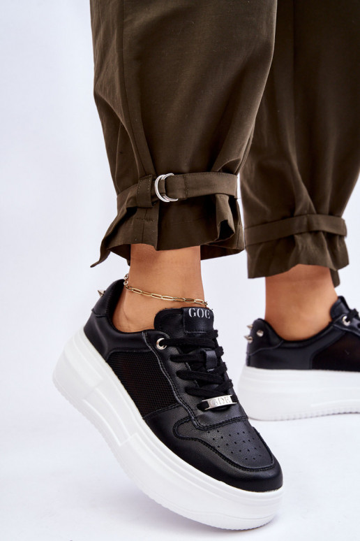 Femminile Elegantello classico scarpe da ginnastica GOE LL2N4061 colore nero Femminile Elegantello classico scarpe da ginnastica GOE LL2N4061 colore nero