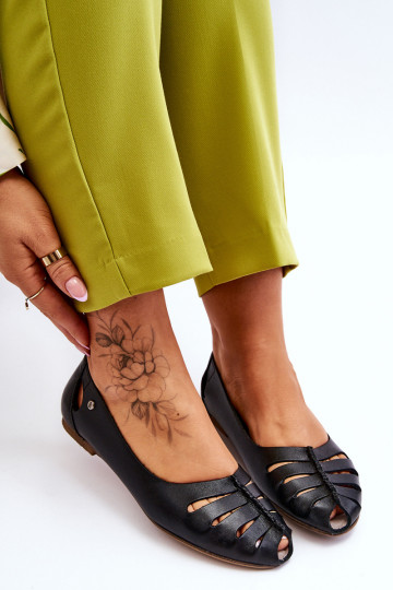 Comode ballerine in pelle naturale Femminile colore nero Lemar Luka 2