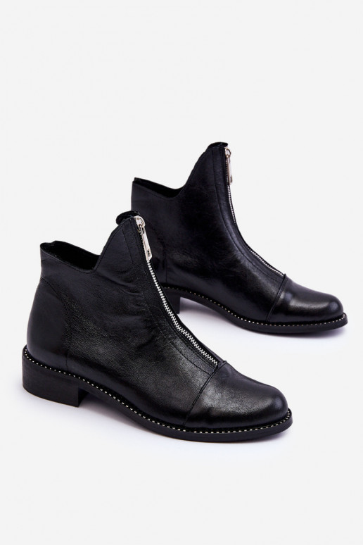 Pelle Stivali con cerniere Nicole 2785/037 colore nero Pelle Stivali con cerniere Nicole 2785/037 colore nero