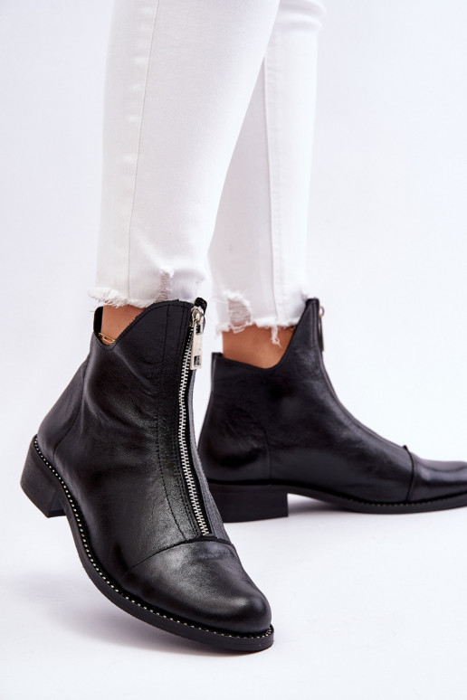 Pelle Stivali con cerniere Nicole 2785/037 colore nero Pelle Stivali con cerniere Nicole 2785/037 colore nero