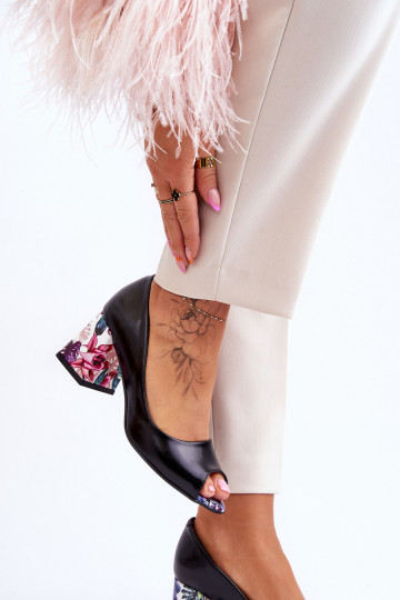 Pelle Scarpe con tacchi decorati LeAski Shoes 2608/K colore nero 2