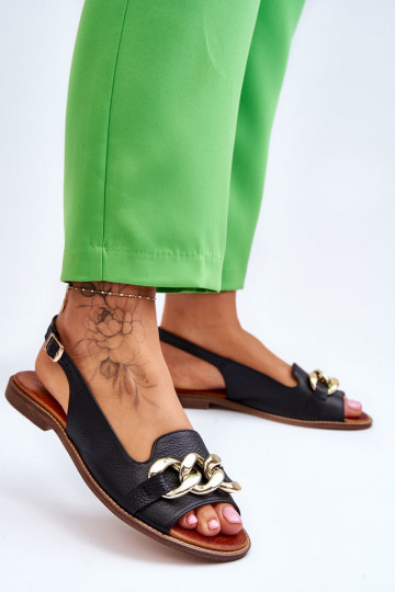 Sandali da donna LeĮskis Shoes 3230 neri Žirnis 2