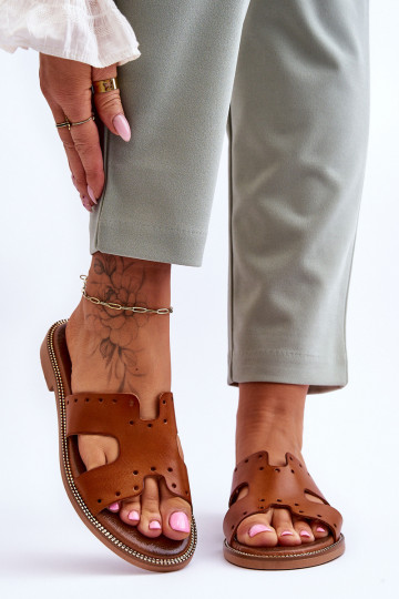 Zazoo 40326 Femminile Pantofole Con ritagli decorativi colore marrone 2