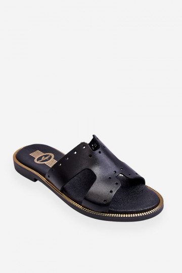 Zazoo 40326 Femminile Pantofole Con ritagli decorativi colore nero