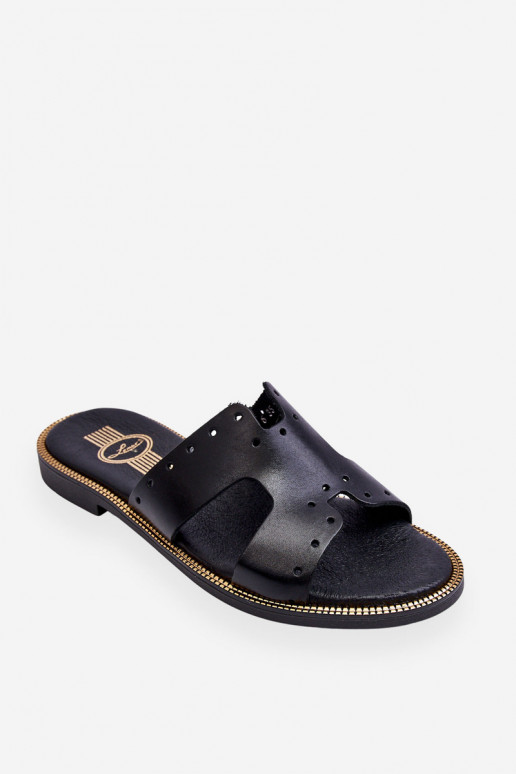 Zazoo 40326 Femminile Pantofole Con ritagli decorativi colore nero Zazoo 40326 Femminile Pantofole Con ritagli decorativi colore nero