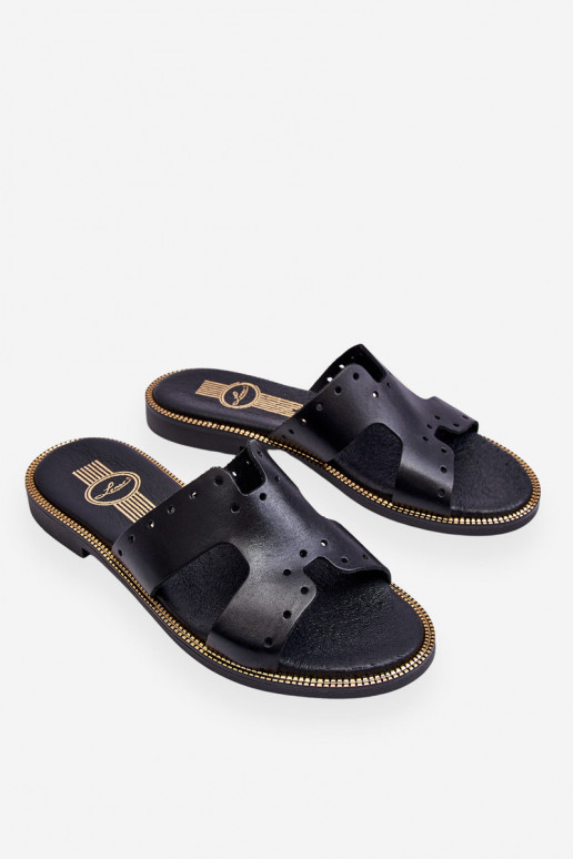 Zazoo 40326 Femminile Pantofole Con ritagli decorativi colore nero Zazoo 40326 Femminile Pantofole Con ritagli decorativi colore nero