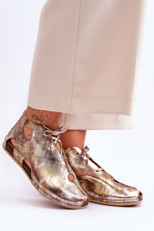 Pelle Stivali Deveciejka 03426-42 colore dorato  Pelle Stivali Deveciejka 03426-42 colore dorato