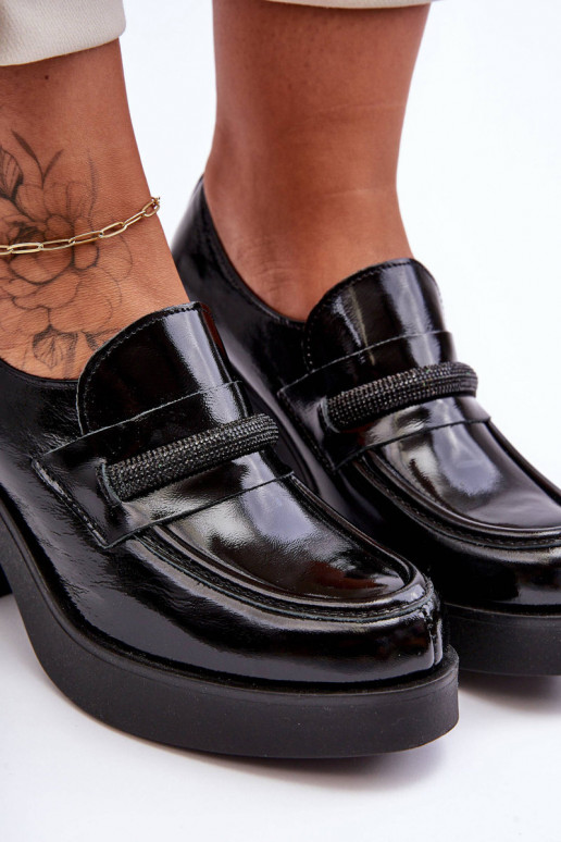 Pelle scarpe con i tacchi con ornamenti colore nero Lemar Gelanor Pelle scarpe con i tacchi con ornamenti colore nero Lemar Gelanor