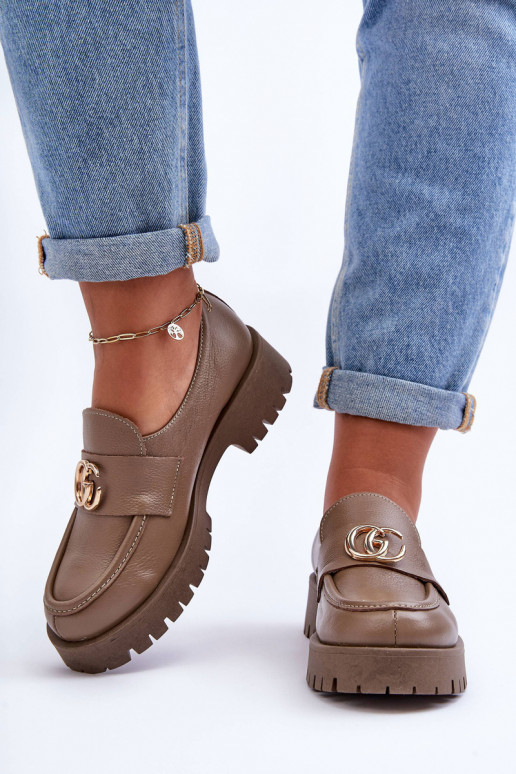 Scarpe in pelle naturale con ornamenti beige Rosefalls Scarpe in pelle naturale con ornamenti beige Rosefalls