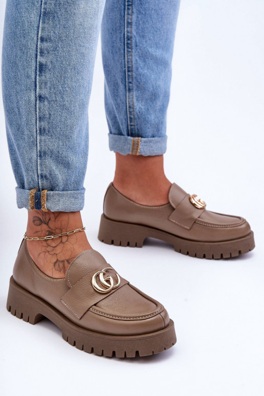 Scarpe in pelle naturale con ornamenti beige Rosefalls Scarpe in pelle naturale con ornamenti beige Rosefalls