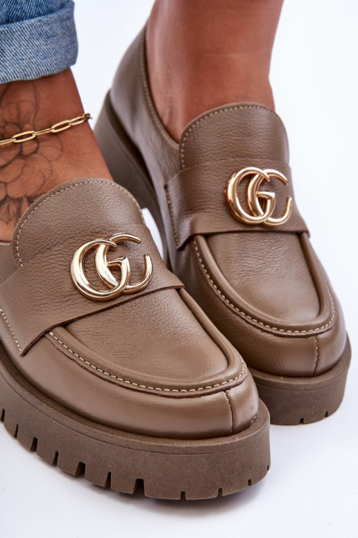 Scarpe in pelle naturale con ornamenti beige Rosefalls Scarpe in pelle naturale con ornamenti beige Rosefalls