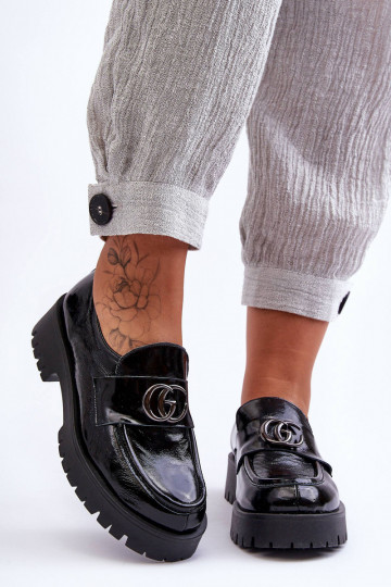 Scarpe in pelle naturale con ornamenti nere color nero Rosefalls