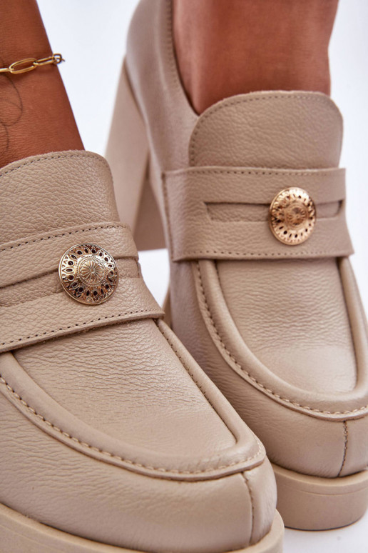 Pelle scarpe Femminile con i tacchi beige Lemar Dunadia Pelle scarpe Femminile con i tacchi beige Lemar Dunadia