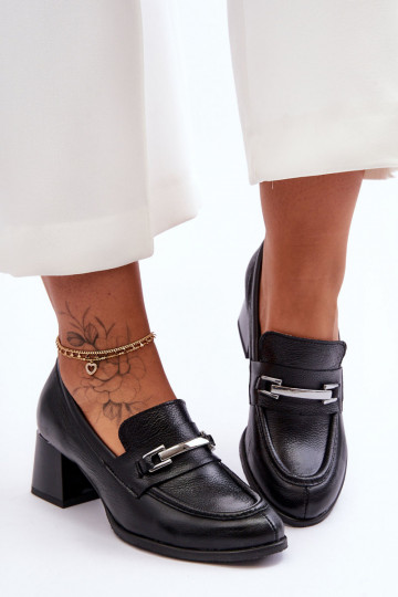 Scarpe in pelle comode color nero Lemar Damira