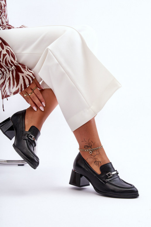 Conveniente Pelle Scarpe colore nero Lemar Damira Conveniente Pelle Scarpe colore nero Lemar Damira