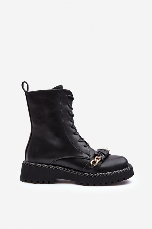 Stivali da donna stivali da equitazione alti con ornamenti colore nero S.Barski MR870-68 Stivali da donna stivali da equitazione alti con ornamenti colore nero S.Barski MR870-68