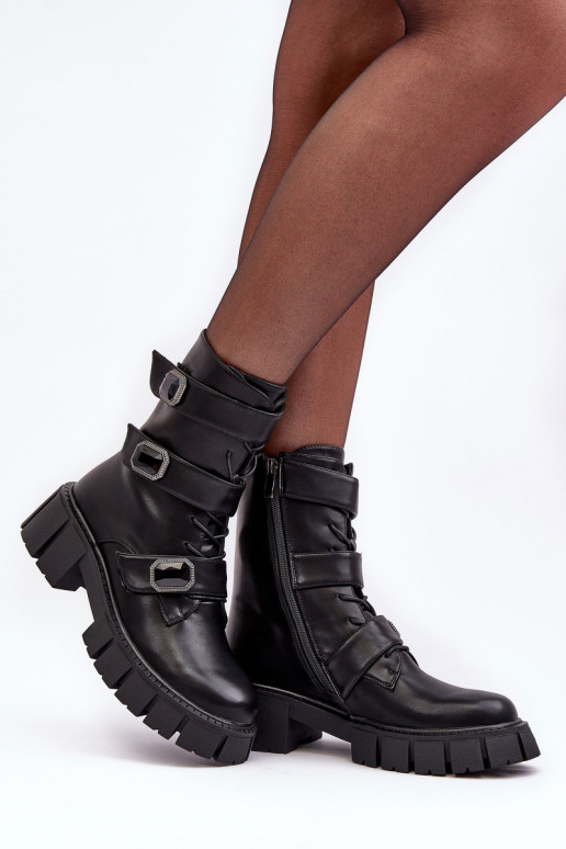 stivali da equitazione alti Stivali da donna in pelle naturale colore nero S.Barski MR870-62 stivali da equitazione alti Stivali da donna in pelle naturale colore nero S.Barski MR870-62